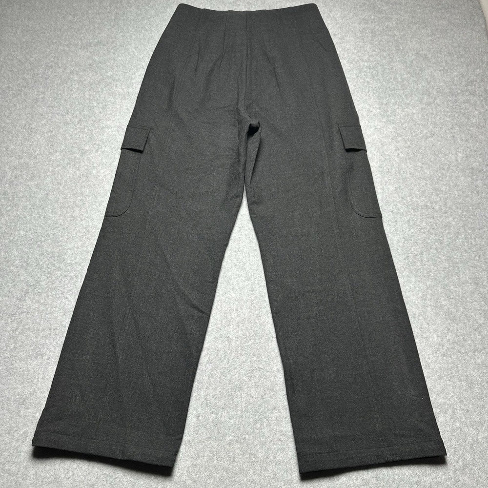 Modern Citizen Linda Tailored Utility Pant Grey Cargo Pockets Wide Leg Petite S - Picture 2 of 9